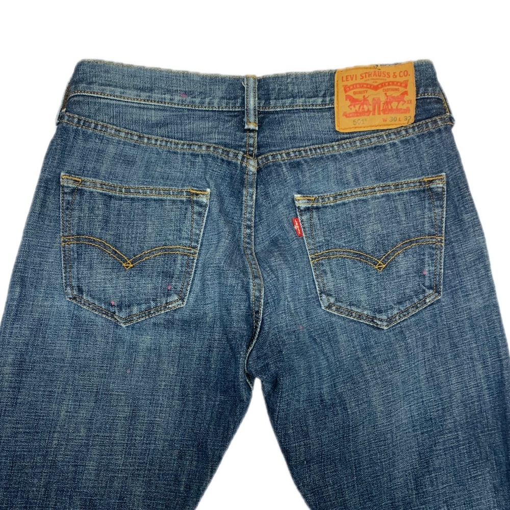 Levi’s 501 Original Fit Straight Leg Button Fly Jeans 30x32 - Picture 8 of 15